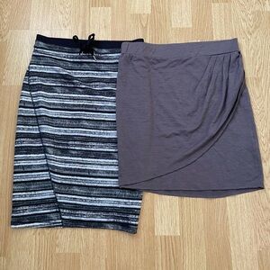 Lot of 2 women’s skirts: Rachel Roy Black&Gray and Emu short
